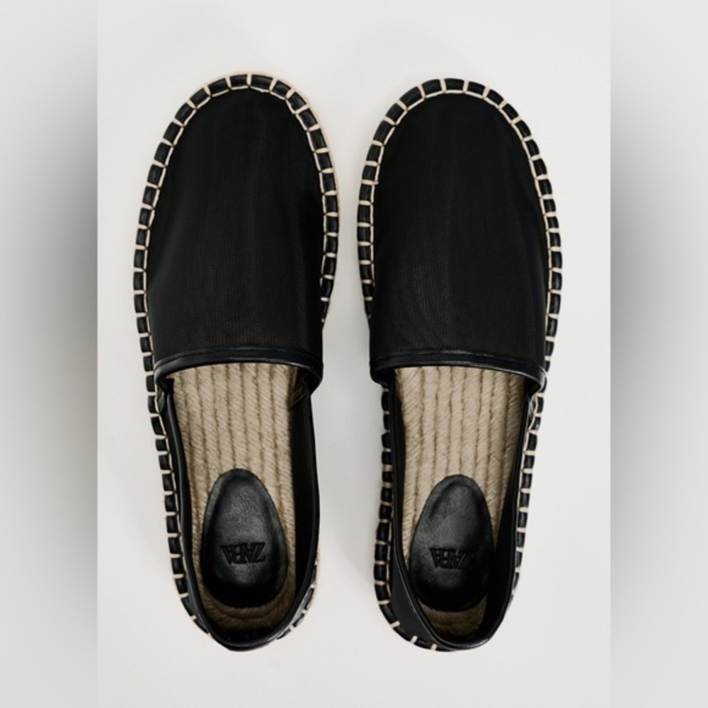 ZARA Mesh Espadrilles Jute Soles 3518/310